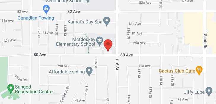 map of 11555 80 AVENUE